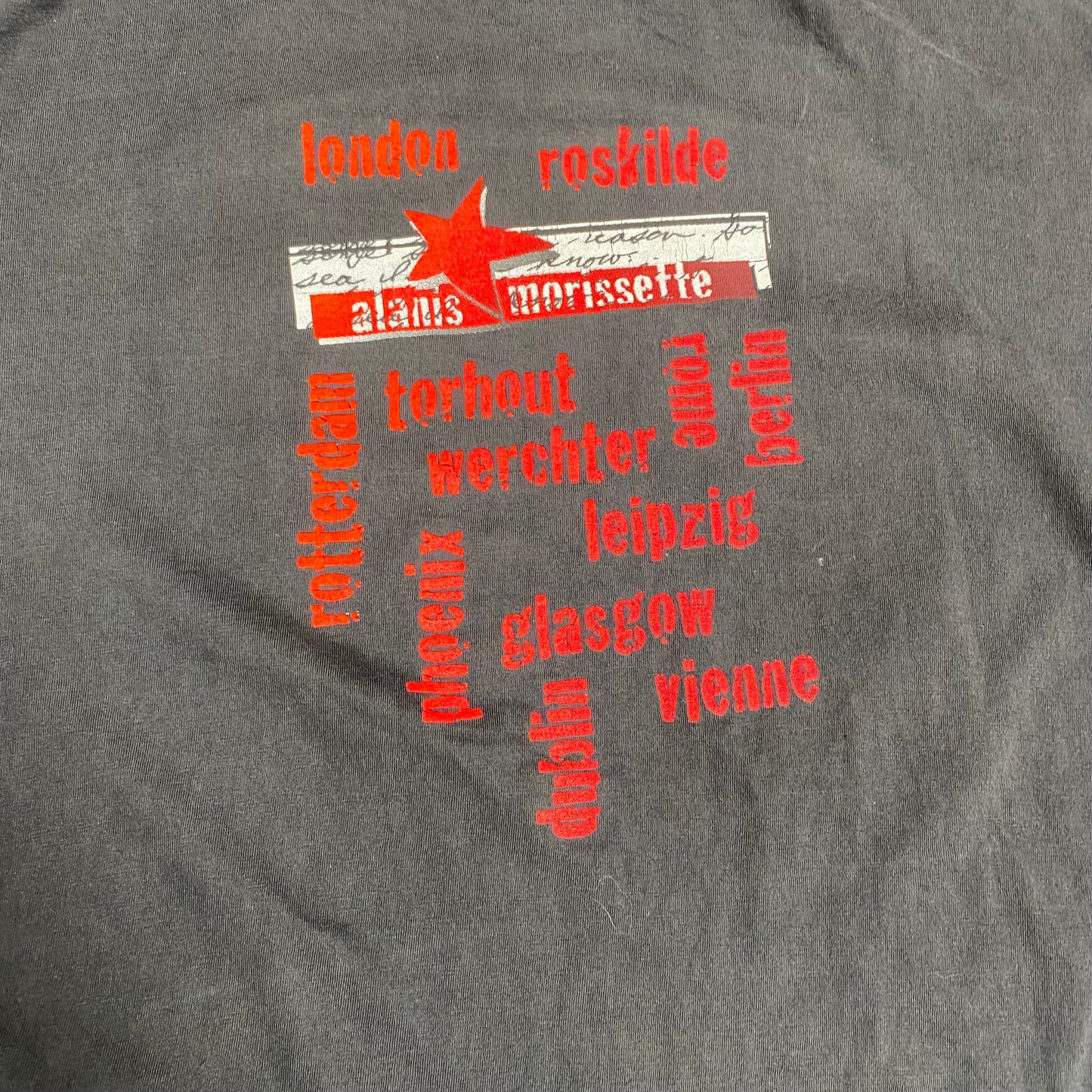 Alanis Morissette 1996 European Tour Tee