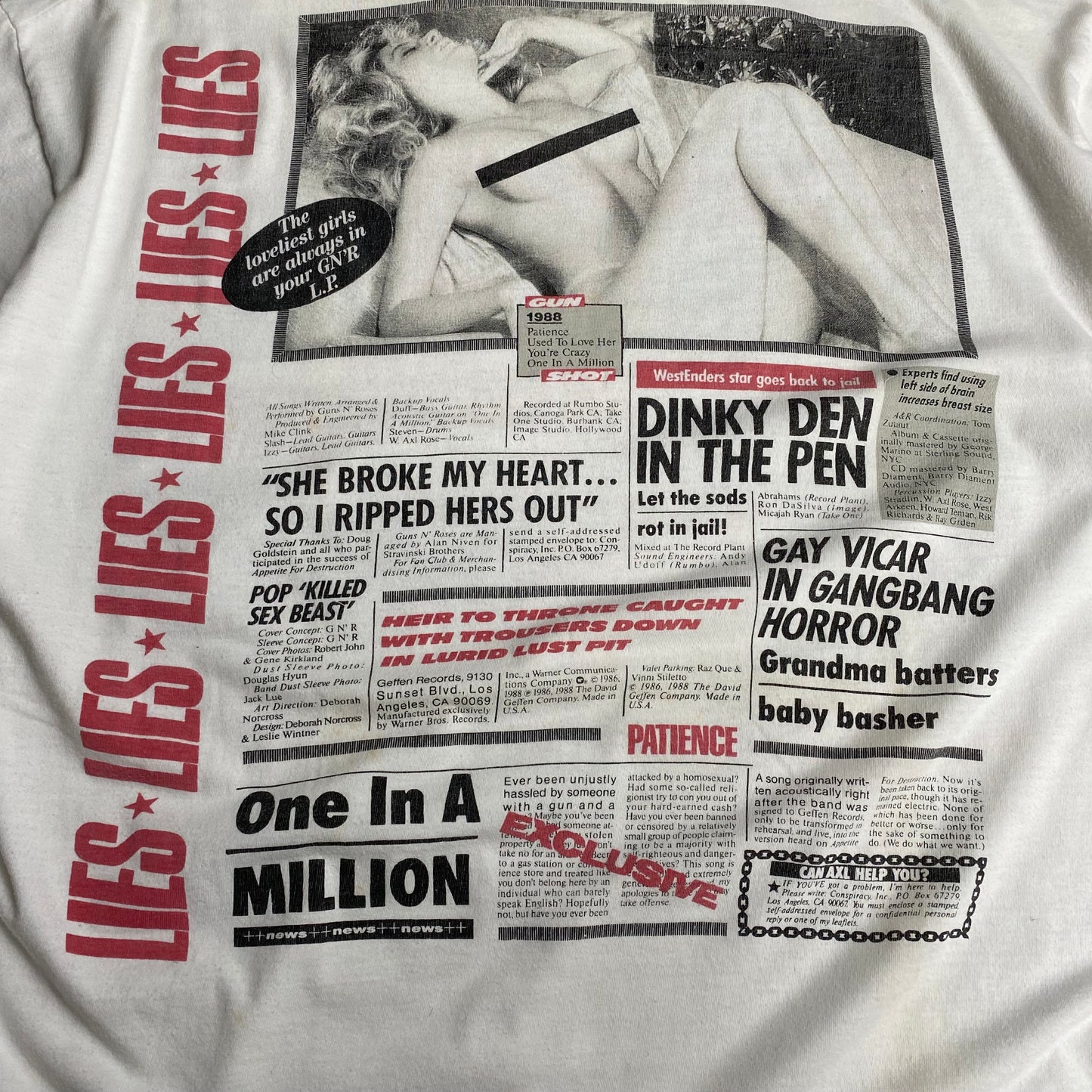 Guns 'N Roses 1988 Lies Tee