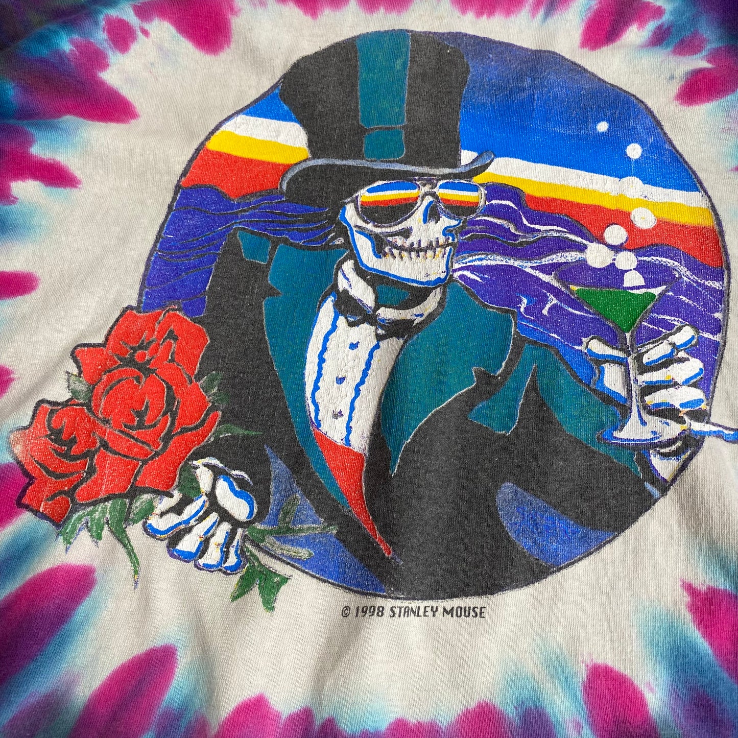 Grateful Dead 1998 Stanley Mouse Tie Dye Tee