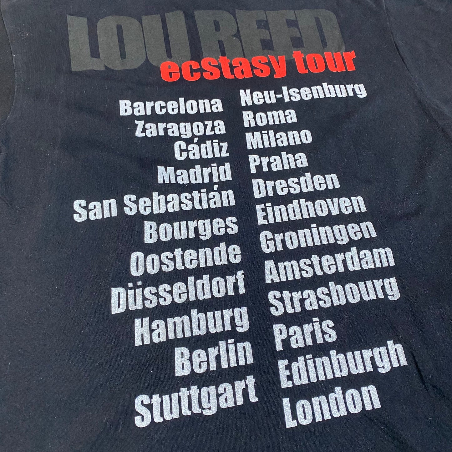 Lou Reed 2000 Ecstasy Tour Tee