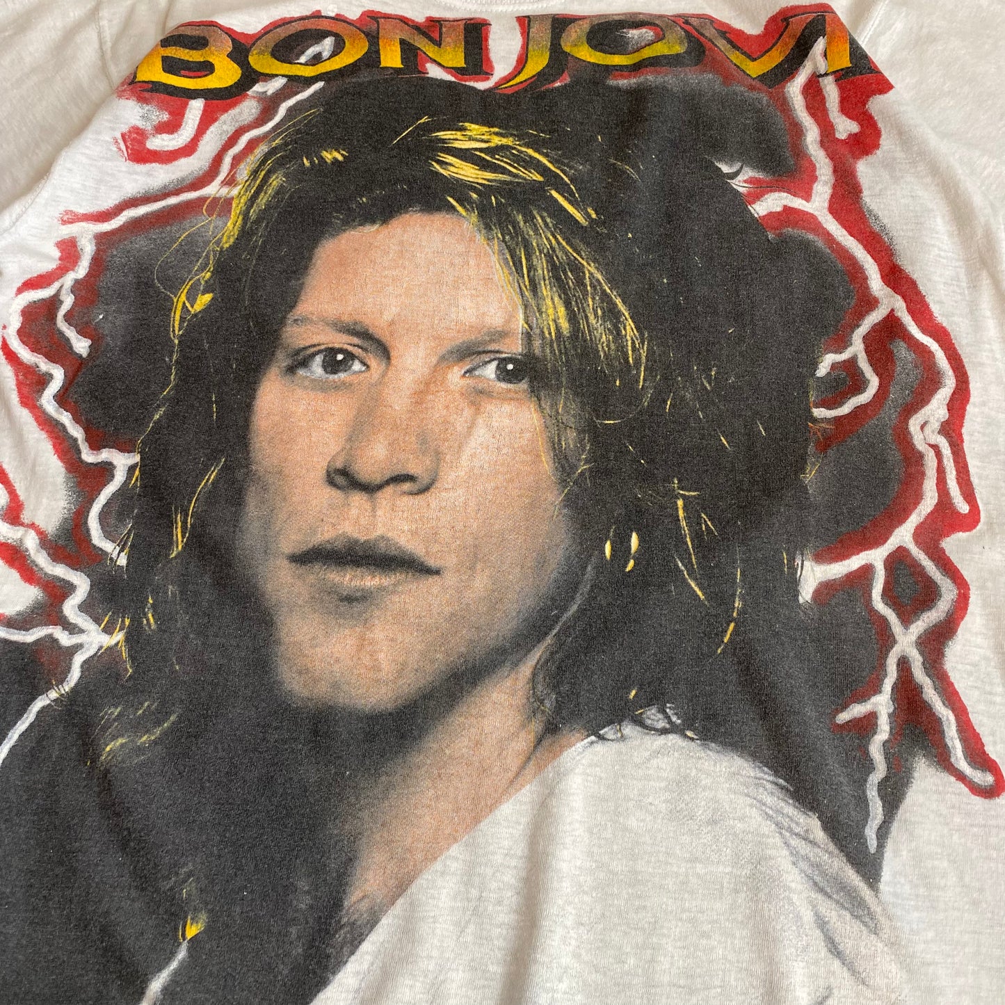 Bon Jovi 90's Thunder Tee (White)
