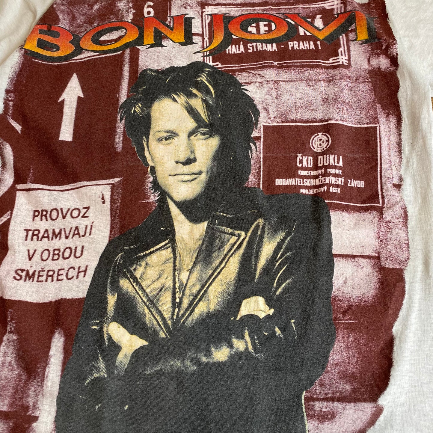 Bon Jovi 90's Thunder Tee (White)