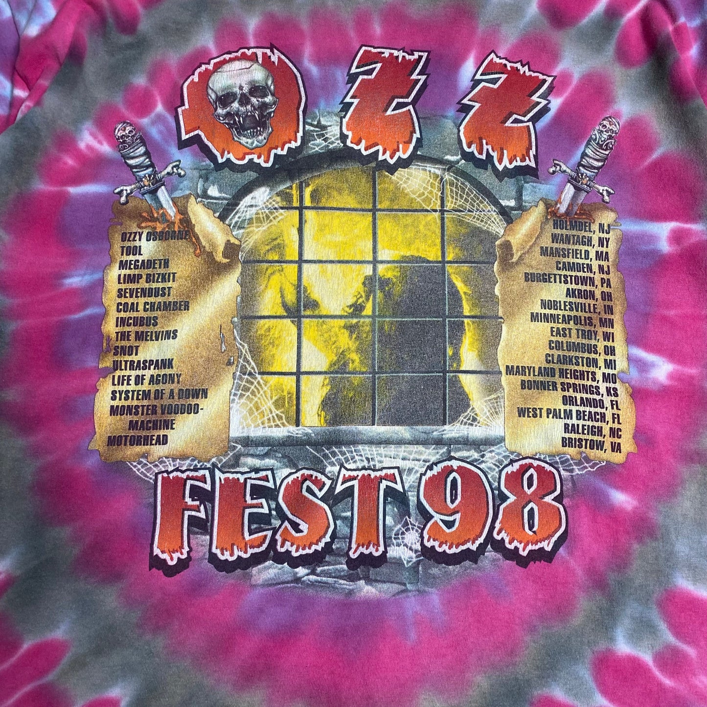 Ozzfest 1998 Tie Dye Tee