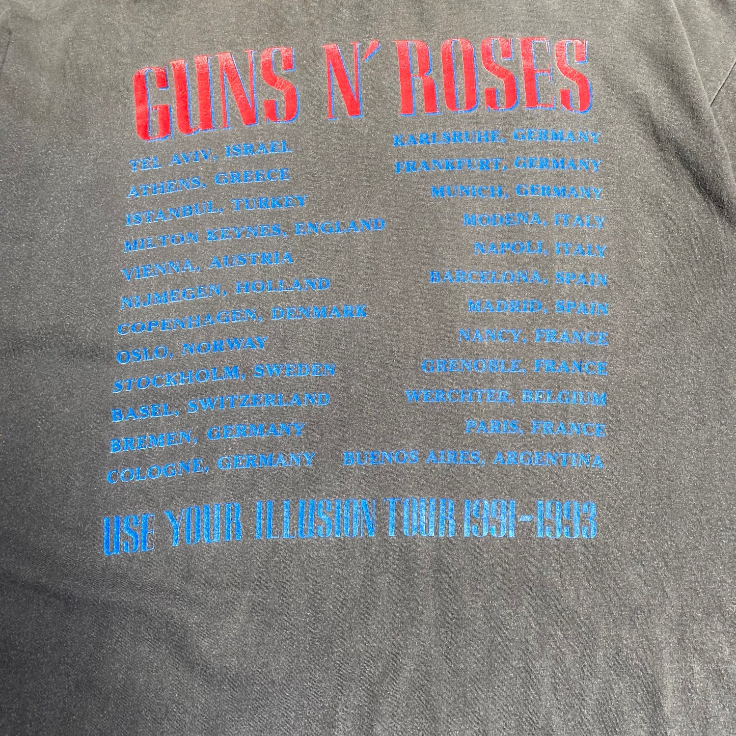 Guns 'N Roses 1992 Use Your Illusion Tee