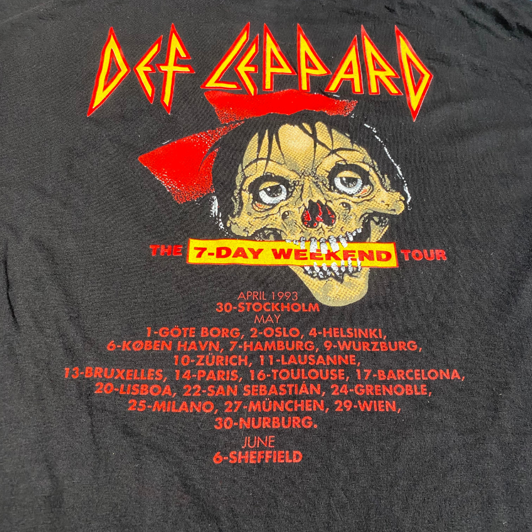 Def Leppard 1992 The Seven-Day Weekend Tour Tee