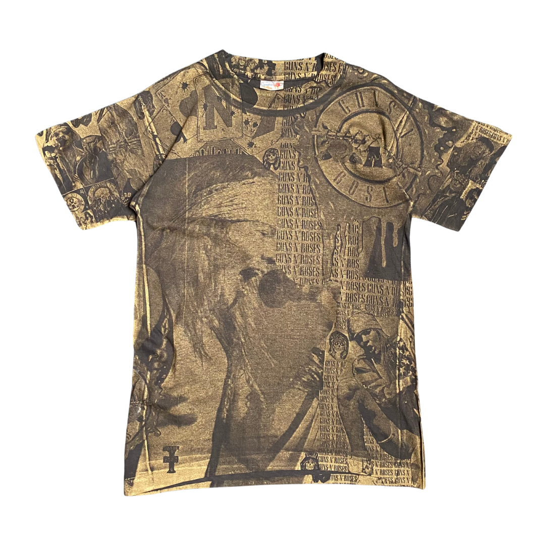 Guns 'N Roses 90's Bootleg AOP Gold Tee