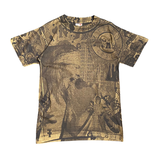 Guns 'N Roses 90's Bootleg AOP Gold Tee