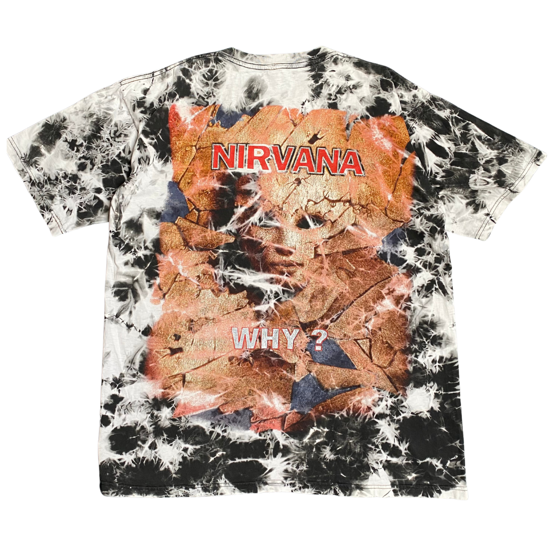 Nirvana 90's I Want To Die / Why? Tie Dye Tee