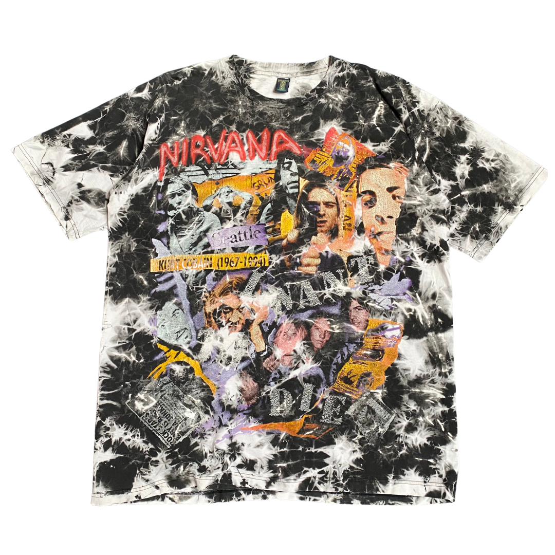 Nirvana 90's I Want To Die / Why? Tie Dye Tee