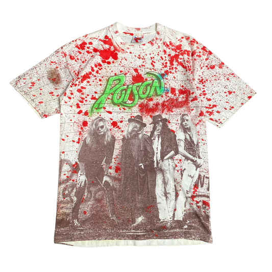 Poison 1990 Flesh & Blood All Over Print Tee