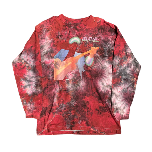 Dire Straits 90's Money For Nothing Tie Dye Long Sleeved Tee