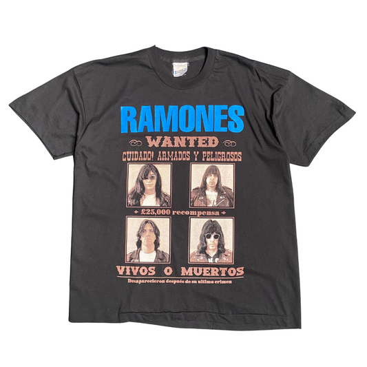 Ramones 1996 Wanted Adios Amigos Tee