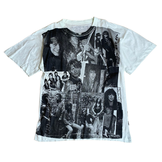 Bon Jovi 90's All Over Print Collage Tee