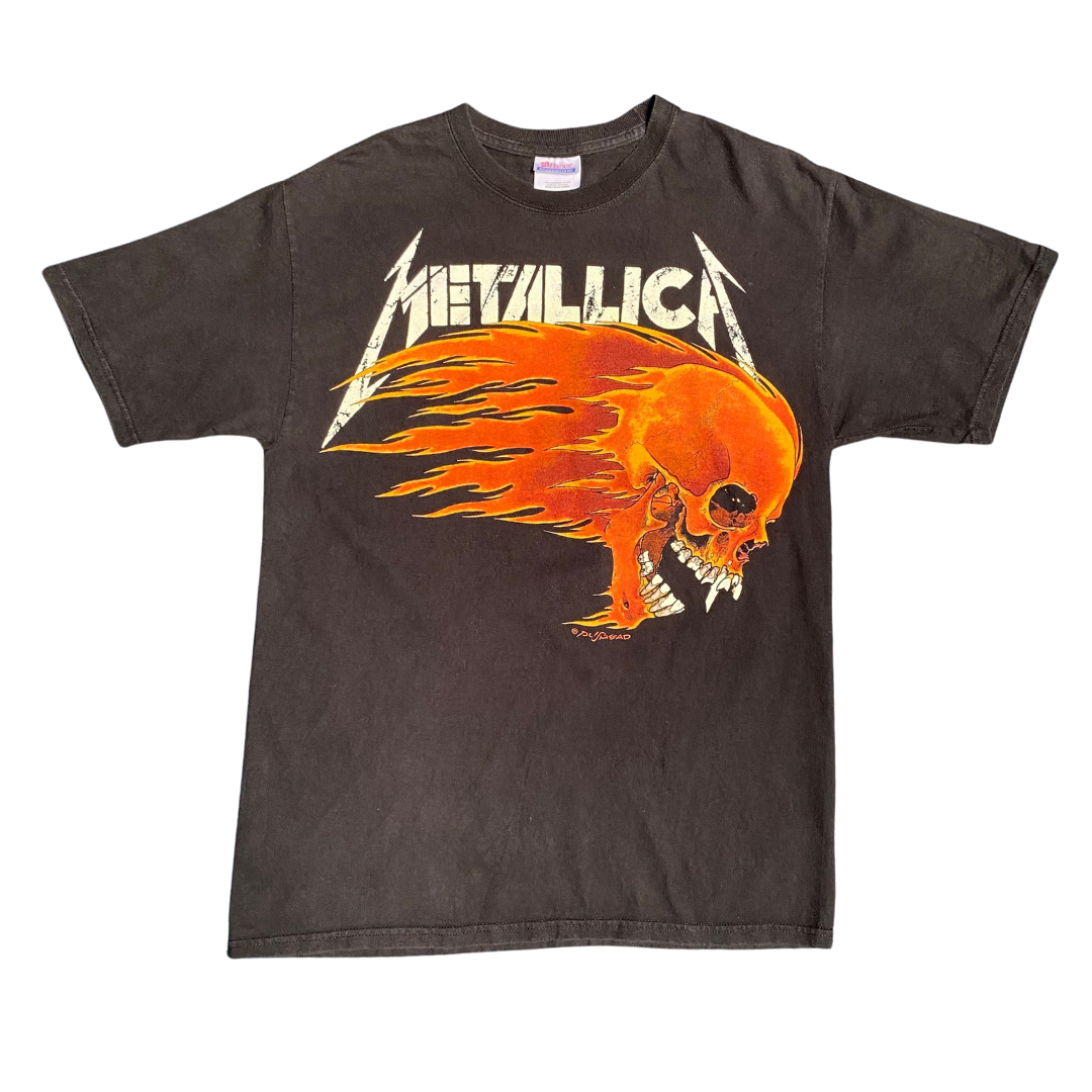 Metallica 2000's Flaming Skull Pushead Tee