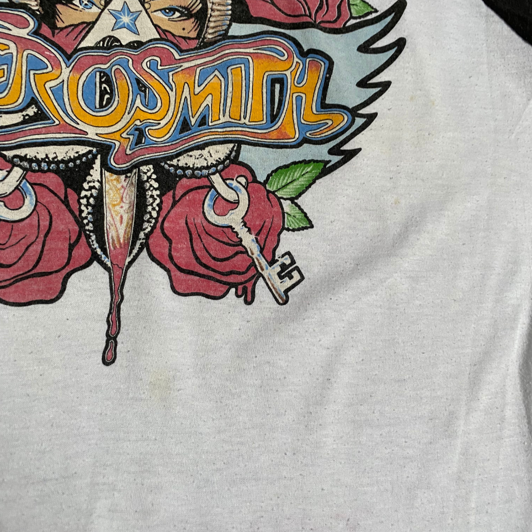 Aerosmith 1988 Permanent Vacation US Tour Raglan Tee