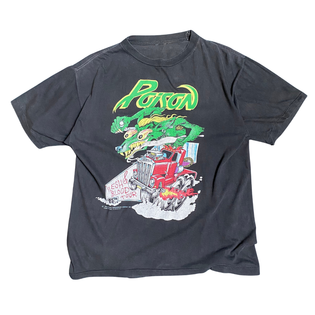 Poison 1990 Roaddogs From Hell Tee